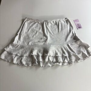 Women’s Wild Fable Ruffle Hem Skirt Summer Light Heather Gray (Hidden Shorts)